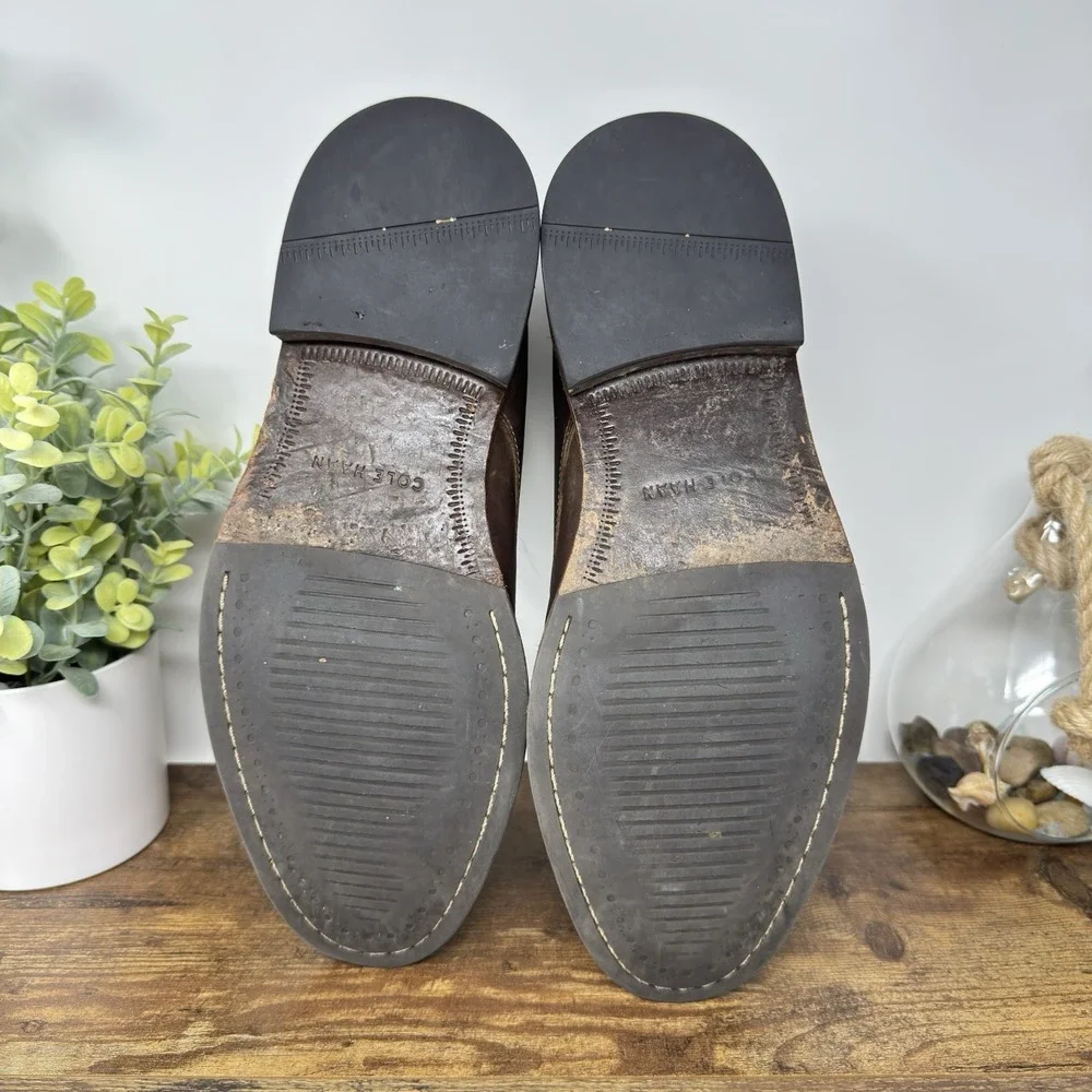 Cole Haan Men's Size 8.5 M Suede Welt Chukka Brown‎ Leather C24533 Ankle Boots